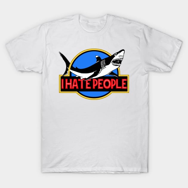 Shark Hate People T-Shirt by ananitra